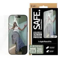 PanzerGlass iPhone 16 Pro Safe Ultra-Wide Fit skärmskydd av härdat glas - 9H - Klar
