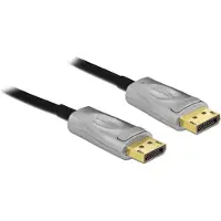 DeLOCK DisplayPort Anslutningskabel DisplayPort-kontakt 25 m Svart 85888 8K UHD, guldpläterad kontakt, Halogenfri DisplayPort-kabel