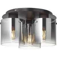 Brilliant Taklampa Beth, dimbar, Aluminium / grå / zink, Vardagsrum / matsal, Glas, Modern, Taklampa