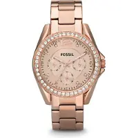 Fossil Analog klocka 'Riley' roséguld