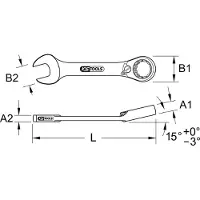 Ks Tools 503.4636 503.4636 Ringspärrnyckel Nyckelvidd (Metrisk) (för titel) 13 mm