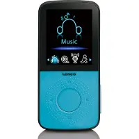 Lenco Sport MP3/4-spelare med stegräknare Sportöronproppar och sportarmband Blå