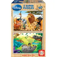 Educa Pussel - 2 x 50 Delar - Animal Friends - - One Size - Pussel
