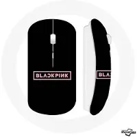 CAPACHEAP Souris Sans Fil Blackpink in Your Area Groupe de K-pop Logo Rose Fond Noir