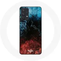 CAPACHEAP Coque pour Samsung Galaxy A13 4G / A13 4G Lite fond de texture abstraite rouge noir bleu