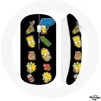 CAPACHEAP Souris Sans Fil Les Simpson autocollants fond noir
