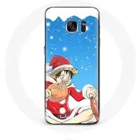 MANIACASE Coque pour Samsung Galaxy S6 Anime One Piece Luffy Le jour de Noël 2023