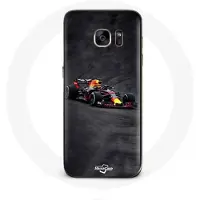 CAPACHEAP Coque pour Samsung Galaxy S7 Edge Formule 1 Max Verstappen F1 noir rouge et jaune