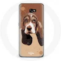 MANIACASE Coque pour Samsung Galaxy A5 2017 Basset Hound chien visage
