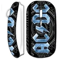 CAPACHEAP Souris sans fil logo bleu acdc blanc