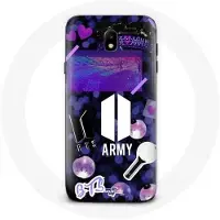 MANIACASE Coque pour Samsung Galaxy S5 Bangtan Sonyeondan BTS Logo Army Bomb Lightstick