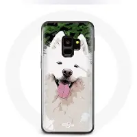 MANIACASE Coque pour Samsung Galaxy S9 Samoyède Blanc Race de chiens vit