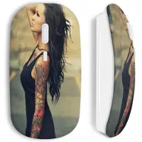 CAPACHEAP Souris Sans Fil Sexy Girl Tattoo