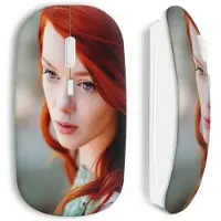 CAPACHEAP Souris Sans Fil Rousse Girl Beautiful