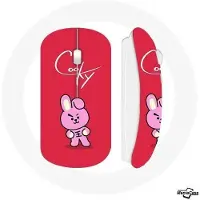 CAPACHEAP Souris Sans Fil BTS Bangtan Garçons BT21 Cooky Fond Rouge
