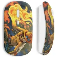 CAPACHEAP Souris Sans Fil One Piece luffy fire
