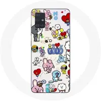 CAPACHEAP Coque pour Samsung Galaxy A71 BTS Bangtan Sonyeondan BT21 Van Tata Chimmy Cooky Rj Koya Mang Et Shooky