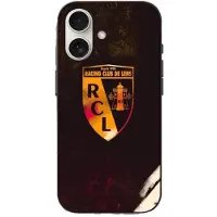 MANIACASE Coque Iphone 16 rcl lens orange fond noir