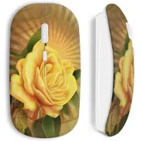 MANIACASE Souris sans fil Rose jaune
