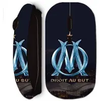 CAPACHEAP Souris sans fil maniacase noir OM logo bleue et dorée stade