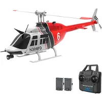 TOMTOP JMS 2,4 GHz Fjärrkontroll Helikopter 4CH Single Propeller Aileron Free Helikopter med Function One 2 battery röd