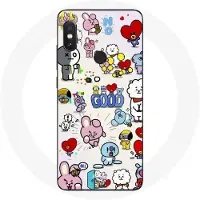 CAPACHEAP Coque pour Xiaomi Redmi Note 5 Pro BTS Bangtan Sonyeondan BT21 Van Tata Chimmy Cooky Rj Koya Mang Et Shooky