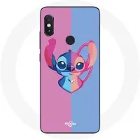 MANIACASE Coque pour Xiaomi Redmi Note 5 AI Dual Camera Stitch et angel bleu rose