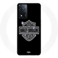 MANIACASE Coque pour Oppo A93s 5G Harley Davidson logo motor sycles gris front noir grå