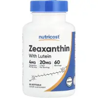 Nutricost , Zeaxanthin med Lutein, 60 Mjukgels