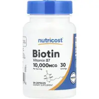 Nutricost , Biotin, 10,000 mcg, 30 kapslar