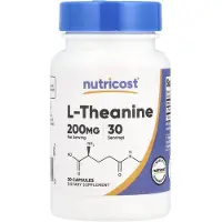 Nutricost , l-teanin, 200 mg, 30 kapslar