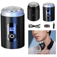 Ambiel Charm Mini elektrisk reserakapparat för män Fickstorlek Uppladdningsbar bärbar smärtfri sladdlös trimmer kniv Ansiktsskäggrakhyvel Metal version