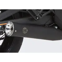 Falcon Double Groove slip on avgasbelagt rostfritt stål matt svart