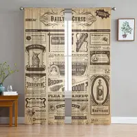 Yiran Furniture Halloween Kråkskelett Skira Gardiner Hemfönsterdekorationer Voile Tyllgardiner För Vardagsrum Sovrum Kök W135 x H115cm x1&Grommet Top