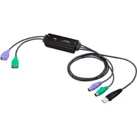 Aten - Tangentbords-/video-/muskabel - USB, PS/2 (hane) till USB (hona) - 80 cm - svart - för P/N: KX9970R, KX9970T