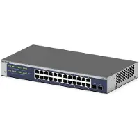 Netgear GS724T - Version 6 - switch - L3 Lite - smart - 24 x 10/100/1000 + 2 x SFP - skrivbordsmodell, rackmonterbar