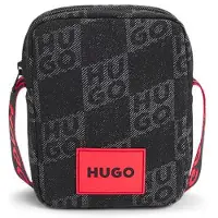 HUGO Kids' messenger bag with stacked-logo print