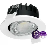 LEDKIA Ledinaire ClearAccent infälld spot RS071B 550 lm 827/830/840 Ø68 IP65 40G 6W vit justerbar