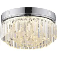 Paul Neuhaus Kristall taklampa Krista, dimbar, Förkromad / silver, Vardagsrum / matsal, Metall, Taklampa
