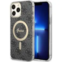 GUESS GUHMP13XH4STK iPhone 13 Pro Max 6,7" svart/svart hårddiskfodral 4G MagSafe