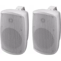 Monacor WALL-05SET/WS Högtalare på väggen Vit 50 W 80 Hz - 20000 Hz 1 par