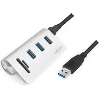 Logilink LogiLink: USB3.0 3-port hub + minneskortsläsare