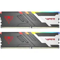 Patriot Memory Patriot Viper Venom RGB DDR5 series - DDR5 - sats - 32 GB: 2 x 16 GB - DIMM 288-pin - 6000 MT/s / PC5-48000 - CL36 - 1.25 V - ej buffrad - on-die ECC - silver, mattsvart
