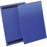 Durable Hyldeforkant lagerlomme med magnet A4 högformat blå - (50 stk.)