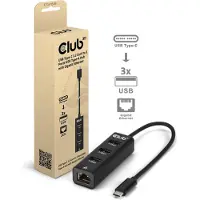 Club 3D USB-C Adapter [1x USB-C hane - 4x USB 3.2 Gen 1 intern 19-polig hona (USB 3.0), RJ45 hona] CSV-1549 0.17 m