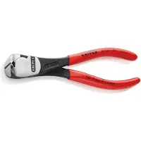 Knipex 67 01 160, Avnypa, Kromvanadinstål, Plast, Röd, 160 mm, 237 g