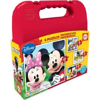 Educa Pussel - 4 Olika - Mickey Mouse Klubbhus - - One Size - Pussel