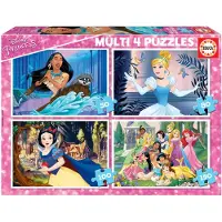 Educa Multi 4s Disney Prinsessor 50-80-träpussel 100-150 Bitar