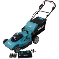 Makita DLM538CT2 batteridriven gräsklippare 2x18 V 2x5,0 Ah batteri