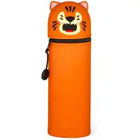 Legami Pennfodral Tiger Av Silikon Med Dragkedja 18,5 cm Kawaii